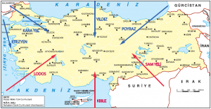 Harita 1.5.23 Türkiye’de etkili olan başlıca yerel rüzgârlar