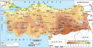Harita 1.5.24 Türkiye’de yıllık ortalama bağıl nem dağılışı (www.mgm.gov.tr)