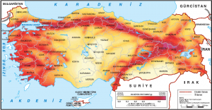 Harita 1.7 Türkiye’de deprem bölgeleri