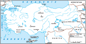 Harita 2.1 Anadolu’daki ilk yaşam alanlarından bazıları (media1.britannica.com)