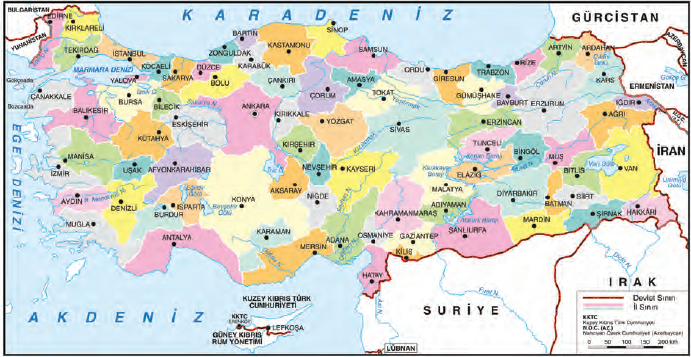Harita 2.3 Türkiye mülki idare haritası (www.hgk.msb.gov.tr)