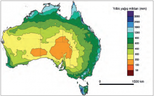 Harita 3.1 Avustralya’da yağış bölgeleri (www.metvis.com.au)