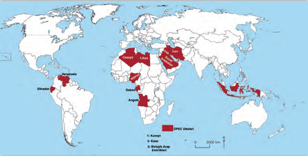 Страны являющиеся участниками опек. ОПЕК на карте.