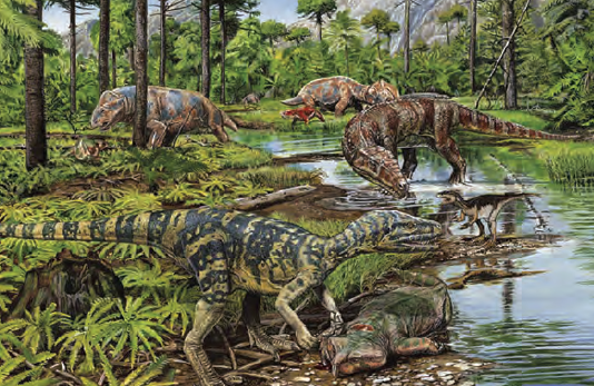 Resim 1.1 Dinozorlar İkinci Jeolojik Zaman’da yaşamış canlılardandır.